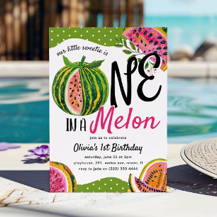 Eine in einer Melone' Whimsical 1. Geburtstag Einladung
