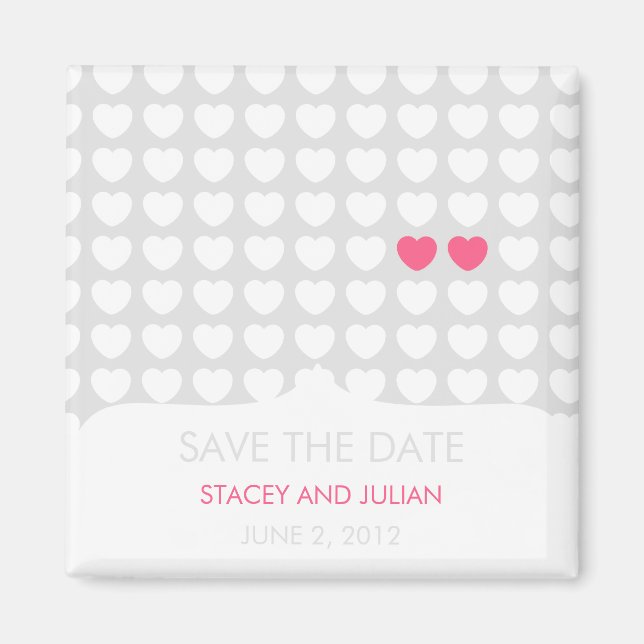 Eine in einer Million Herzen speichern das Datumsf Magnet (Vorne)