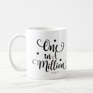 EINE IN EINER MILLION Typografie & Sterne Personal Kaffeetasse