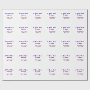 Eine in Himmel geschlossene Ehe lila mauve seit Ja Geschenkpapier
