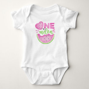Eine in Melon First Birthday Baby Bodysuit Strampler