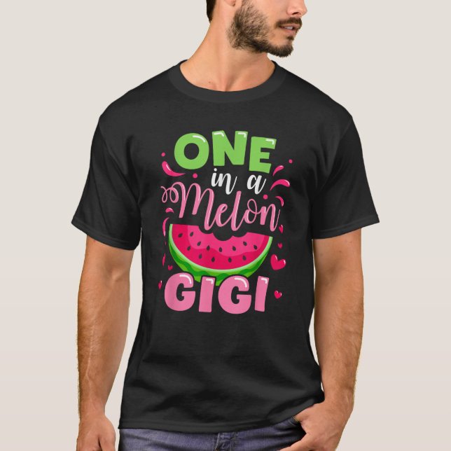 Eine in Melon Gigi Summer Birthday Party Family m T-Shirt (Vorderseite)