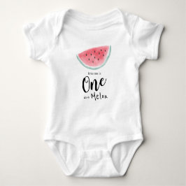 Eine in Melon Watercolor Watermelon Baby Strampler