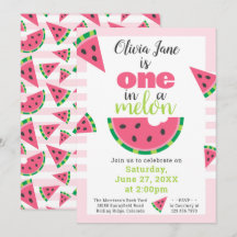 Eine in Melon Watermelon Baby Girl 1. Geburtstag