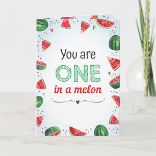 Eine in Melon Watermelon - Geburtstagspartei - Gru Karte