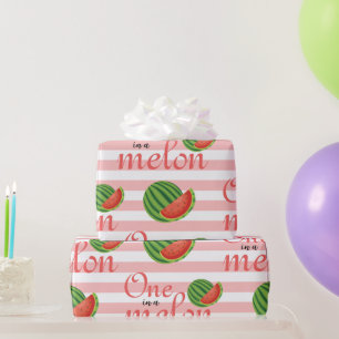 Eine in Melon Watermelon Geburtstagsparty Geschenkpapier