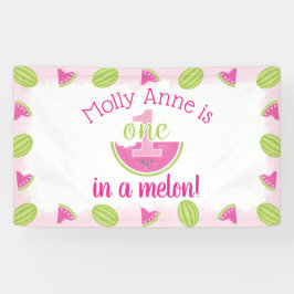 Eine in Melon Watermelon Girl 1. Geburtstag Banner