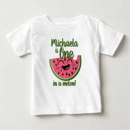 Eine in Melon Watermelon Niedlich erster Geburtsta Baby T-shirt