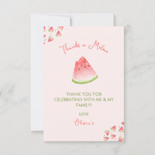 Eine in Melon Watermelon zum Geburtstag Dankeskarte