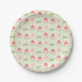 Eine in Melon Watermelon zum Geburtstag Pappteller