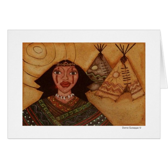 Eine indische Note Card (Vorderseite (Horizontal))