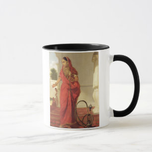 Eine indische Tänzerin mit einer Huka, 1772 (Öl Tasse