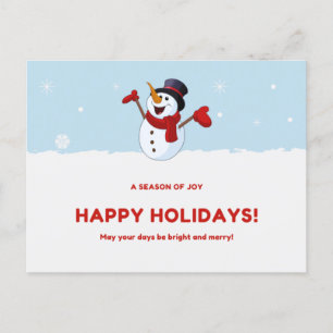 Eine individuell anpassbare Happy Holidays Postcar Postkarte