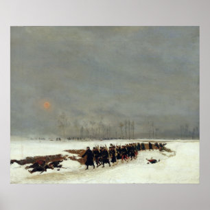 Eine Infanterie-Spalte auf ihrem Weg zu einem Schl Poster