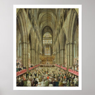 Eine Innenansicht von Westminster Abbey auf dem Poster