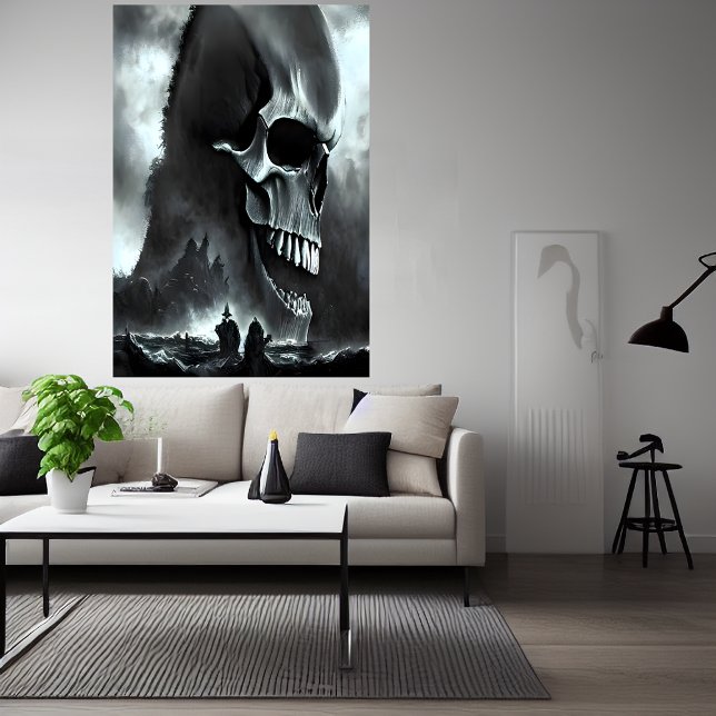 Eine Insel mit Schädelform | AI Art Poster (Von Creator hochgeladen)