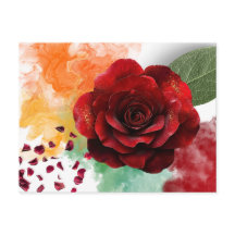 Eine inspirierende Postkarte mit sanfter Blüte