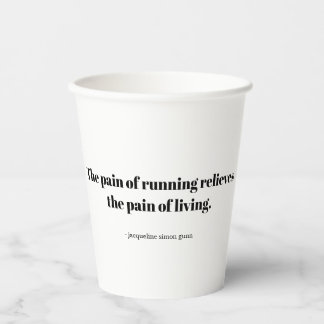 Eine inspirierende Tasse für Läufer mit Reiseforma Pappbecher