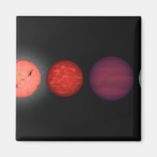 Eine Interpretation, die braune Zwerge vergleicht Magnet