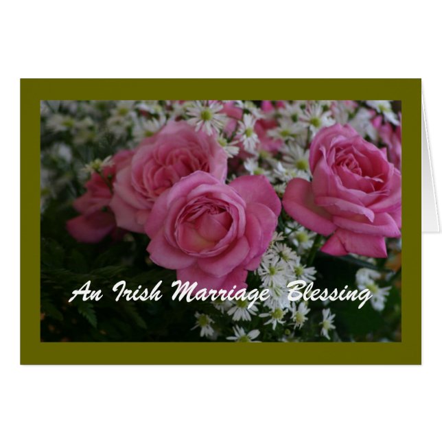 Eine irische Eheleute-Segen-Karte (Vorderseite (Horizontal))
