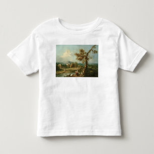 Eine Italianate Fluss-Landschaft mit Reisenden Kleinkind T-shirt