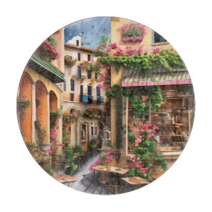 Eine italienische Straßenszene-Ephemerie-Designser Schneidebrett