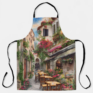 Eine italienische Straßenszene-Ephemerie-Designser Schürze