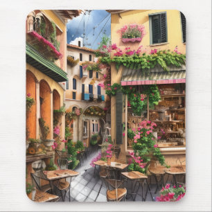 Eine italienische Street Scene Ephemera Design Ser Mousepad