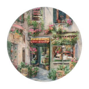 Eine italienische Street Scene Ephemera Design Ser Schneidebrett