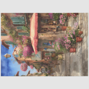 Eine italienische Street Scene Ephemera Design Ser Seidenpapier