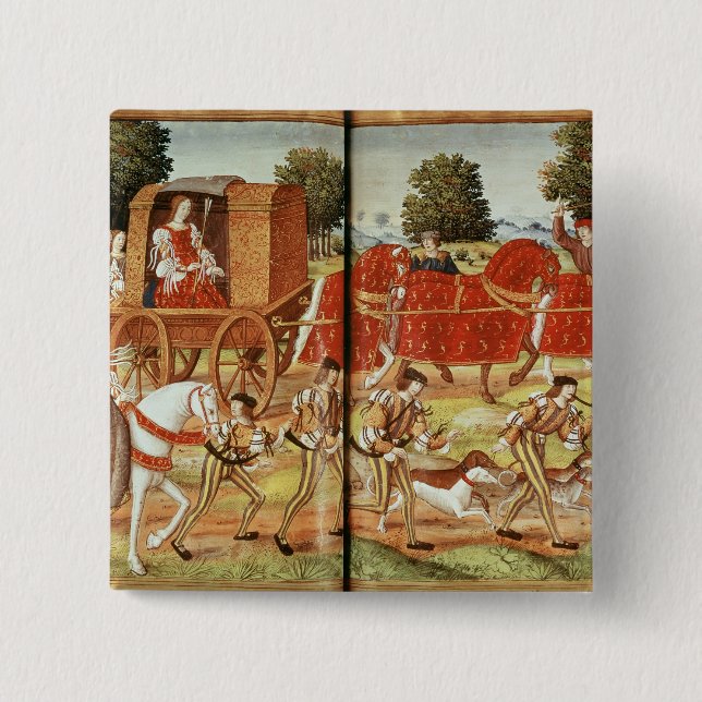 Eine Jagd, Illustration von Ovids Episteln Button (Vorderseite)