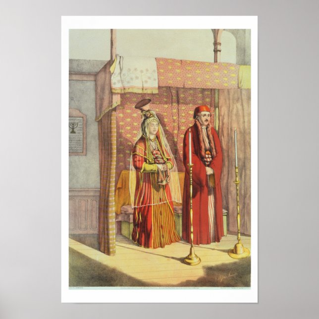 Eine jüdische Ehe, eingraviert von Charles Parsons Poster (Vorne)