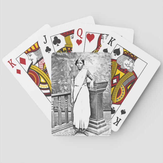 Eine junge Frau in Indien Spielkarten (Rückseite)