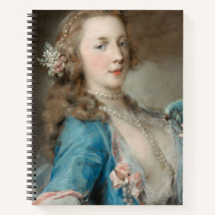 Eine junge Frau mit Papagei (von Rosalba Carriera) Notizbuch