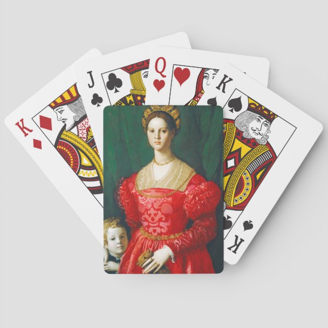 Eine junge Frau und ihr kleiner Junge, c.1540 Spielkarten (Rückseite)