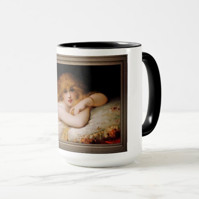 Eine junge Frau von Pierre Coomans für Freizeit Tasse (VorderseiteRechts)