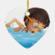 Eine junge Jungenschwimmen mit gelbe Schutzbrillen Keramikornament (Vorne)