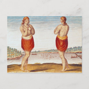 Eine junge Noblefrau aus Secoton Postkarte