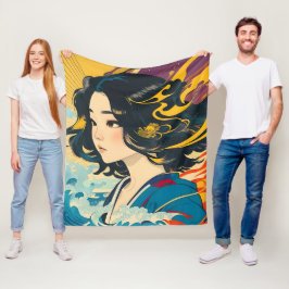 Eine junge vietnamesische Frau Fleecedecke