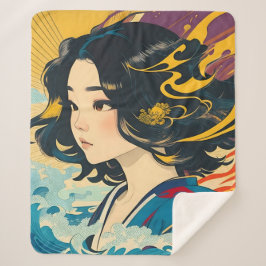 Eine junge vietnamesische Frau Sherpadecke