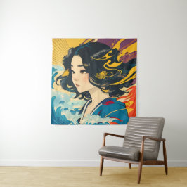 Eine junge vietnamesische Frau Wandteppich