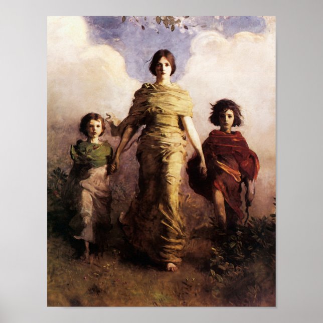 Eine Jungfrau von Abbott Handerson Thayer Poster (Vorne)