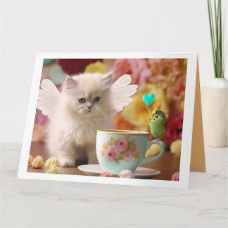 Eine kalte und freudgeklappte Grußkarte Karte