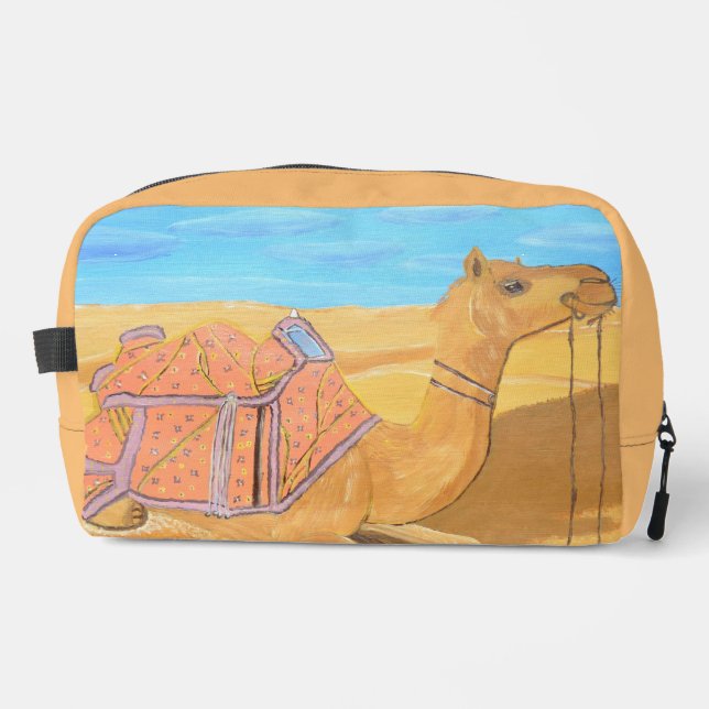 Eine Kameltoiletasche Waschbeutel (Vorderseite)