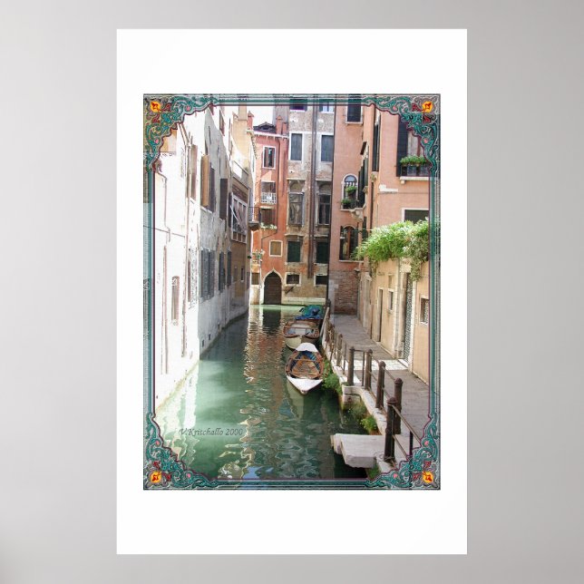 Eine Kanal-Straße in Venedig Poster (Vorne)