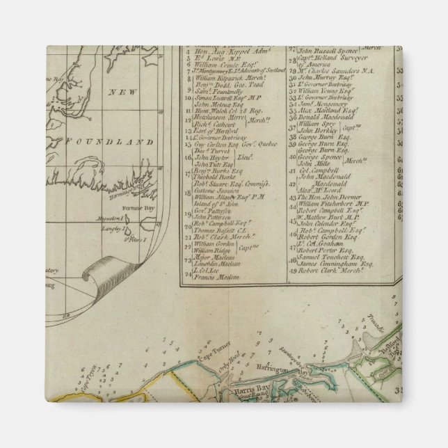 Eine Karte der Insel St. John Magnet (Vorne)