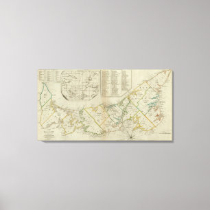 Eine Karte der Insel von Johannes Leinwanddruck