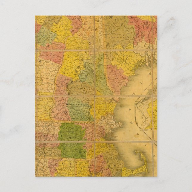 Eine Karte der Neu-England Staaten (Vorderseite)