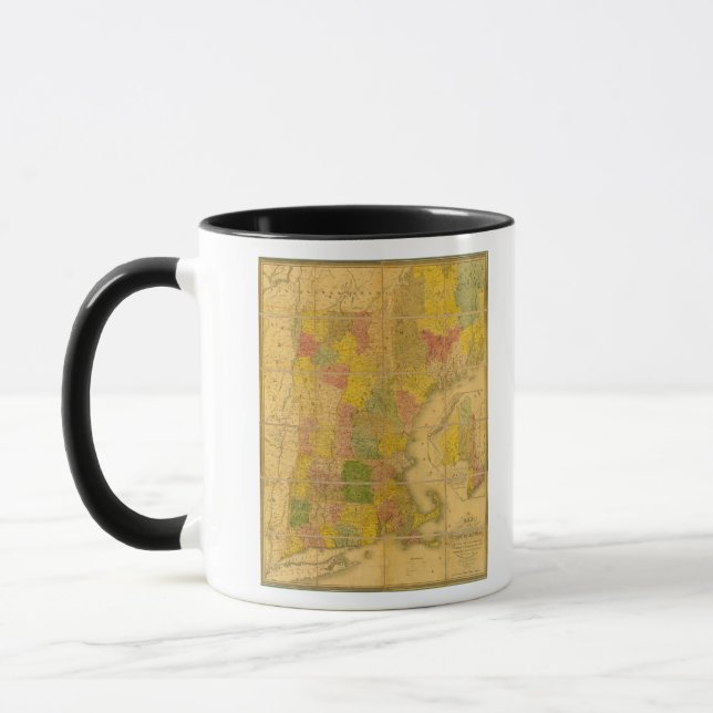 Eine Karte der Staaten in New England Tasse (Links)