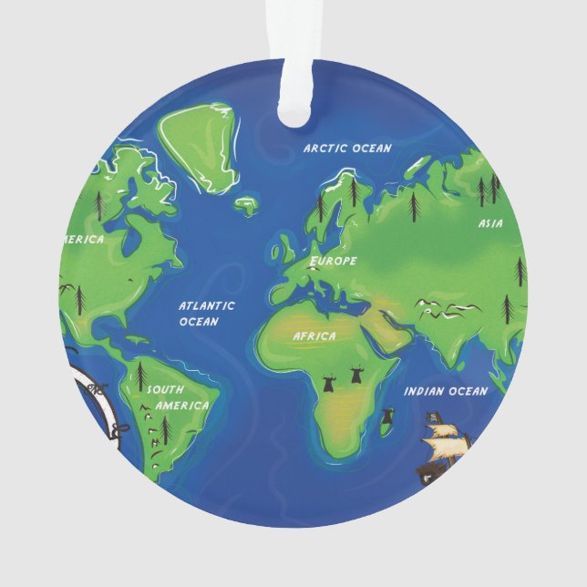 Eine Karte der Welt. Ornament (Rückseite)